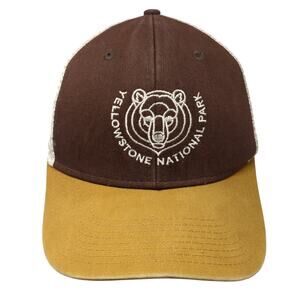 Yellowstone National Park Strapback Trucker Hat Brown One Size Ouray